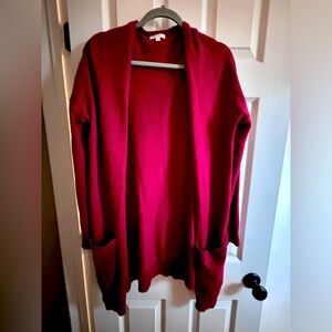 Long Red Sweater with pockets